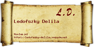 Ledofszky Delila névjegykártya