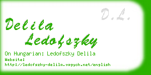 delila ledofszky business card